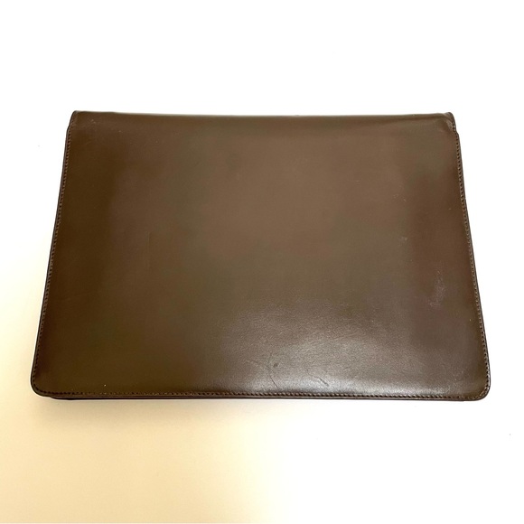 VTG Salvatore Ferragamo Leather Covertible Envelope Bag Purse Brown w Box - Picture 2 of 13